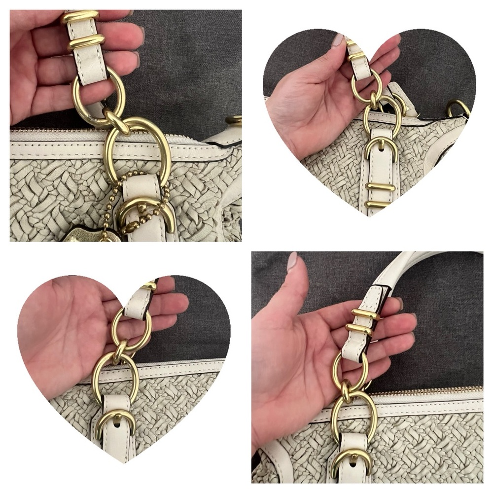 Coach Cream Woven Handbag - Picture 16 of 16